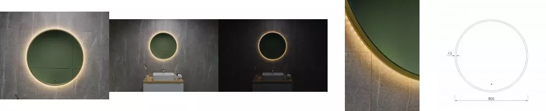 Зеркало «Art&Max» Asti 80 с подсветкой Gold Зеркало «Art&Max» Asti 80 с подсветкой Gold