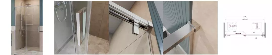 Душевая дверь «Belbagno» SOFT_CLOSE-1-BF-1-130-C-Cr 130/200 прозрачная/хром универсальная