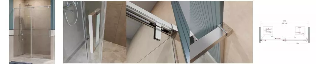 Душевая дверь «Belbagno» SOFT_CLOSE-1-BF-1-150-C-Cr 150/200 прозрачная/хром универсальная