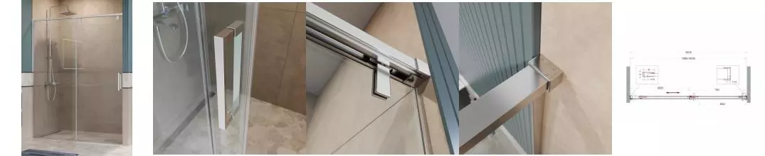 Душевая дверь «Belbagno» SOFT_CLOSE-1-BF-1-160-C-Cr 160/200 прозрачная/хром универсальная