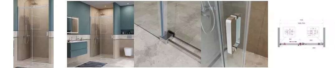 Душевая дверь «Belbagno» SOFT_CLOSE-2-BF-1-110-C-Cr 110/200 прозрачная/хром универсальная Душевая дверь «Belbagno» SOFT_CLOSE-2-BF-1-110-C-Cr 110/200 прозрачная/хром универсальная