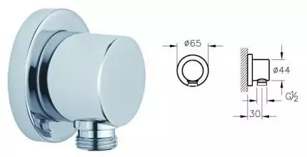 Подключение для душевого шланга «Vitra» A45223EXP хром Подключение для душевого шланга «Vitra» A45223EXP хром