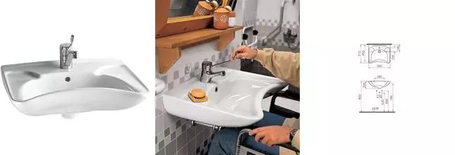 Раковина «Vitra» Arkitekt 60 6147B003-0001 фарфоровая белая