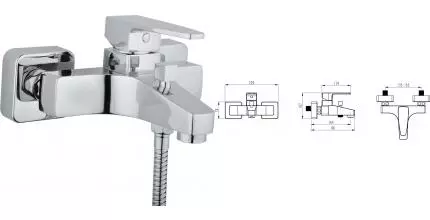 Смеситель для ванны «Vitra» Q-Line A40778EXP хром Смеситель для ванны «Vitra» Q-Line A40778EXP хром