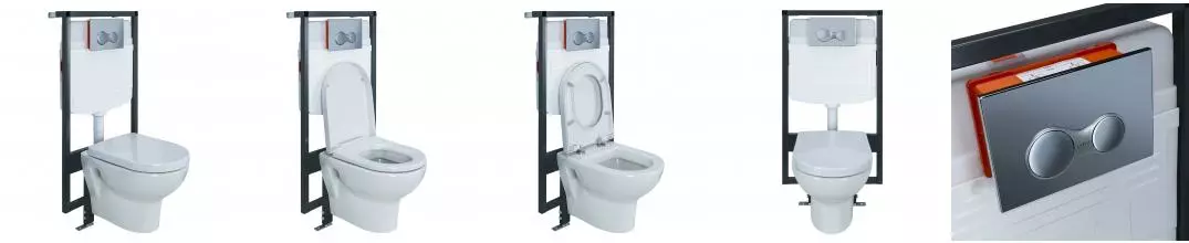 Комплект инсталляция с унитазом, крышкой и кнопкой смыва «Vitra» Zentrum 9012B003-7206 белый/хром Комплект инсталляция с унитазом, крышкой и кнопкой смыва «Vitra» Zentrum 9012B003-7206 белый/хром