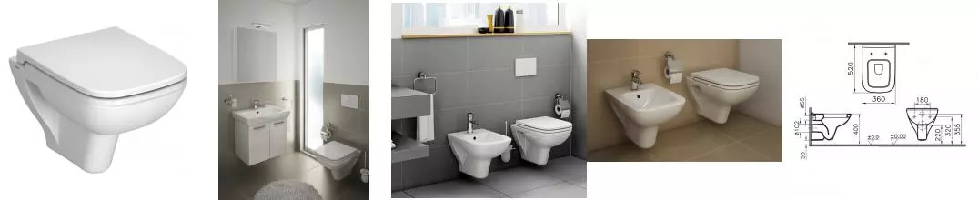 Подвесной унитаз «Vitra» S20 5507B003-0101 белый без сиденья Подвесной унитаз «Vitra» S20 5507B003-0101 белый без сиденья