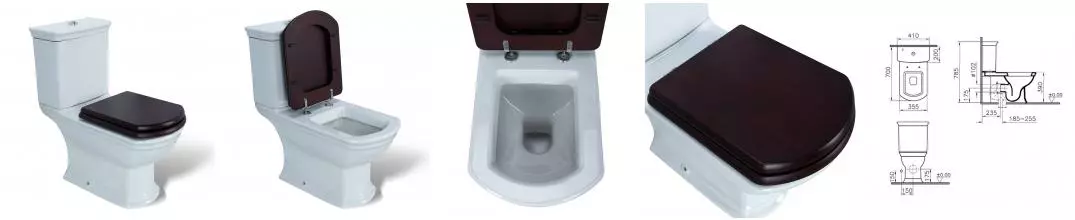 Унитаз компакт «Vitra» Serenada 9722B003-7204 белый с сиденьем дерево Унитаз компакт «Vitra» Serenada 9722B003-7204 белый с сиденьем дерево