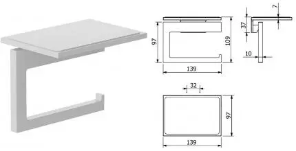 Держатель для туалетной бумаги «Kludi» Vela C 3197153 на стену белый матовый