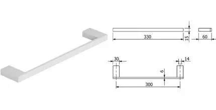 Полотенцедержатель «Kludi» Vela C 3196253 на стену белый матовый