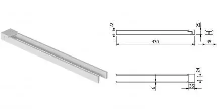 Полотенцедержатель двойной поворотный «Kludi» Vela C 3197753 на стену белый матовый