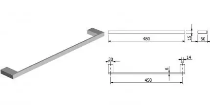 Полотенцедержатель «Kludi» Vela C 3198005 на стену хром