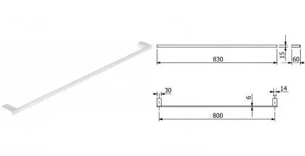 Полотенцедержатель «Kludi» Vela C 3196153 на стену белый матовый