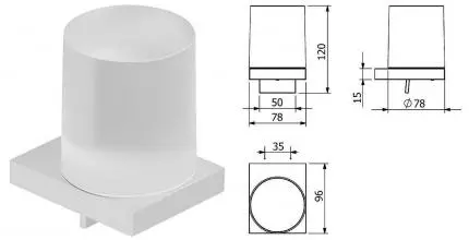 Дозатор для мыла «Kludi» Vela C 3197653 на стену белый матовый