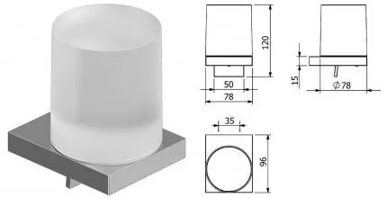 Дозатор для мыла «Kludi» Vela C 3197605 на стену хром