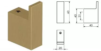 Крючок «Kludi» Vela C 31984N0 на стену брашированное золото