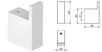 Крючок «Kludi» Vela C 3198453 на стену белый матовый