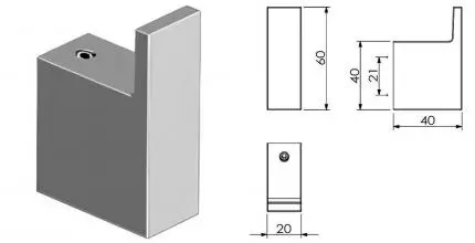 Крючок «Kludi» Vela C 3198405 на стену хром