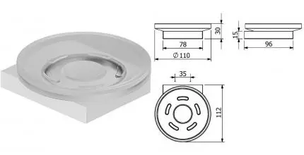 Мыльница «Kludi» Vela C 3198553 на стену белая матовая