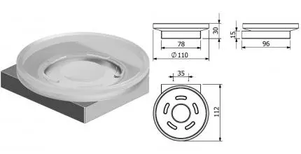 Мыльница «Kludi» Vela C 3198505 на стену хром