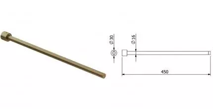 Полотенцедержатель «Kludi» Vela R 58977N0S на стену брашированное золото