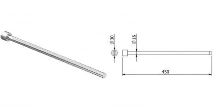 Полотенцедержатель «Kludi» Vela R 5897705S на стену хром