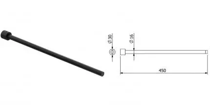 Полотенцедержатель «Kludi» Vela R 5897739S на стену чёрный матовый