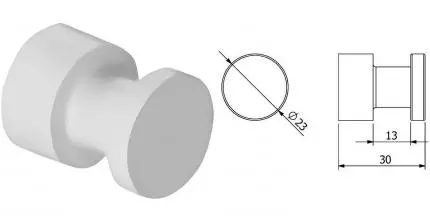 Крючок «Kludi» Vela R 5898453 на стену белый матовый