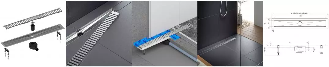 Душевой лоток «Timo» Drain System 800 DS230108/00 боковой выпуск хром Душевой лоток «Timo» Drain System 800 DS230108/00 боковой выпуск хром