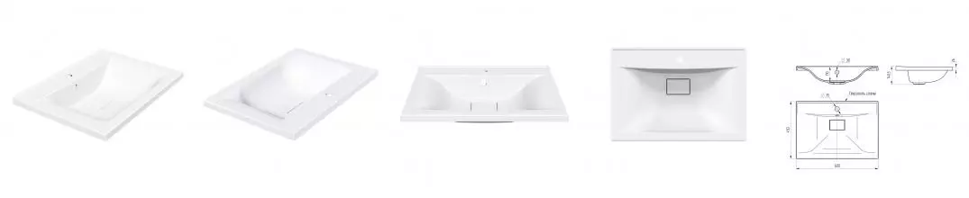 Раковина «Vincea» 60/45 VCB-3M600W искусственный камень белый