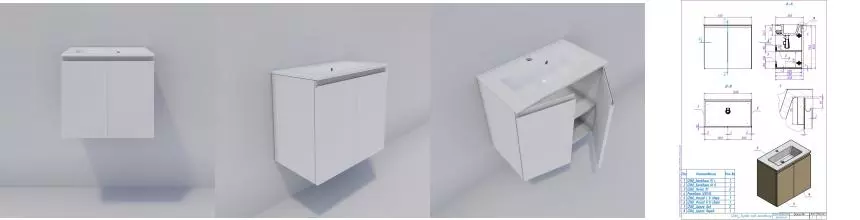 Тумба с раковиной «Mio Casa» Vita Doors 60 (Vita 60) подвесная Bianco Тумба с раковиной «Mio Casa» Vita Doors 60 (Vita 60) подвесная Bianco