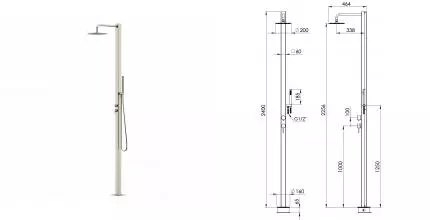 Душевая система напольная REMER SS331Q2L7MMUFM20, нержавеющая сталь, шт SS331Q2L7MMUFM20 · Remer, SS331Q2L7MMUFM20