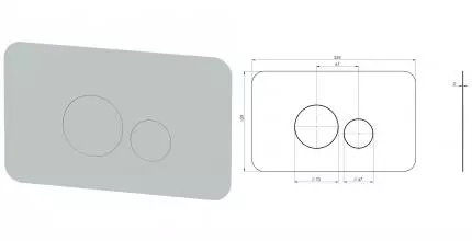 Кнопка смыва «Remer» RB810BO металл белая матовая