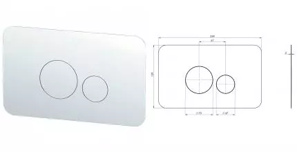 Кнопка смыва «Remer» RB810CR металл хром