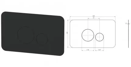 Кнопка смыва «Remer» RB810NO металл чёрная матовая