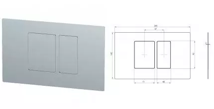 Кнопка смыва «Remer» RB820CR металл хром