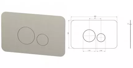 Кнопка смыва «Remer» SSRB810 металл сталь