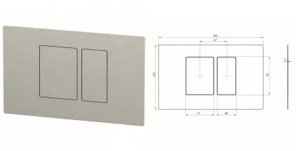 Кнопка смыва «Remer» SSRB820 металл сталь
