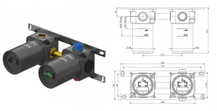 Внутренняя часть смесителя «Remer» WBOX15 для раковины