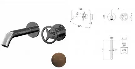 Внешняя часть смесителя «Remer» Chrono CH15PWBBR масляная бронза