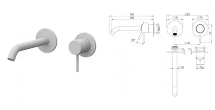 Смеситель для скрытого монтажа «Remer» X-style X15PLWBBO белый матовый Смеситель для скрытого монтажа «Remer» X-style X15PLWBBO белый матовый