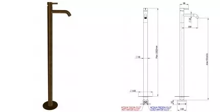 Смеситель для раковины «Remer» Metrica MC18BR масляная бронза