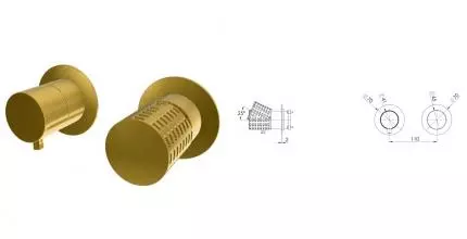 Смеситель для скрытого монтажа «Remer» Celebrity CEC92ZPWBBG золото брашированное Смеситель для скрытого монтажа «Remer» Celebrity CEC92ZPWBBG золото брашированное