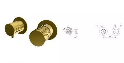 Смеситель для скрытого монтажа «Remer» Celebrity CEC92ZPWBDO золото глянцевое Смеситель для скрытого монтажа «Remer» Celebrity CEC92ZPWBDO золото глянцевое