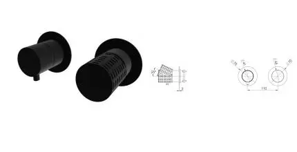 Смеситель для скрытого монтажа «Remer» Celebrity CEC92ZPWBNO чёрный матовый