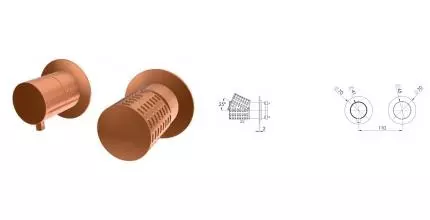 Смеситель для скрытого монтажа «Remer» Celebrity CEC92ZPWBRP медь брашированная Смеситель для скрытого монтажа «Remer» Celebrity CEC92ZPWBRP медь брашированная