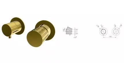 Смеситель для скрытого монтажа «Remer» Celebrity CEC93ZPWBDO золото глянцевое Смеситель для скрытого монтажа «Remer» Celebrity CEC93ZPWBDO золото глянцевое