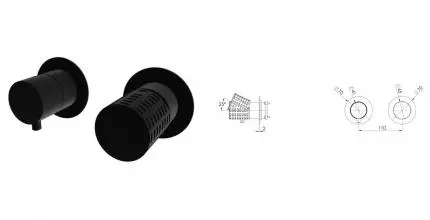 Смеситель для скрытого монтажа «Remer» Celebrity CEC93ZPWBNO чёрный матовый