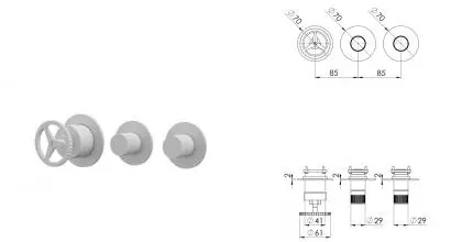 Смеситель для скрытого монтажа «Remer» Сhrono CH98D2PWBBO белый матовый