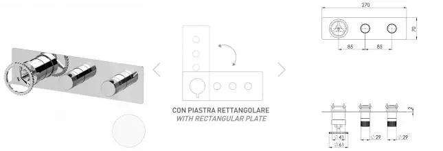 Смеситель для скрытого монтажа «Remer» Chrono CH98D2WBBO белый матовый