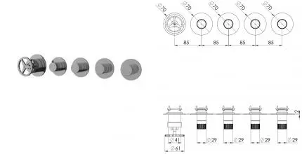 Смеситель для скрытого монтажа «Remer» Chrono CH98D4PWB хром